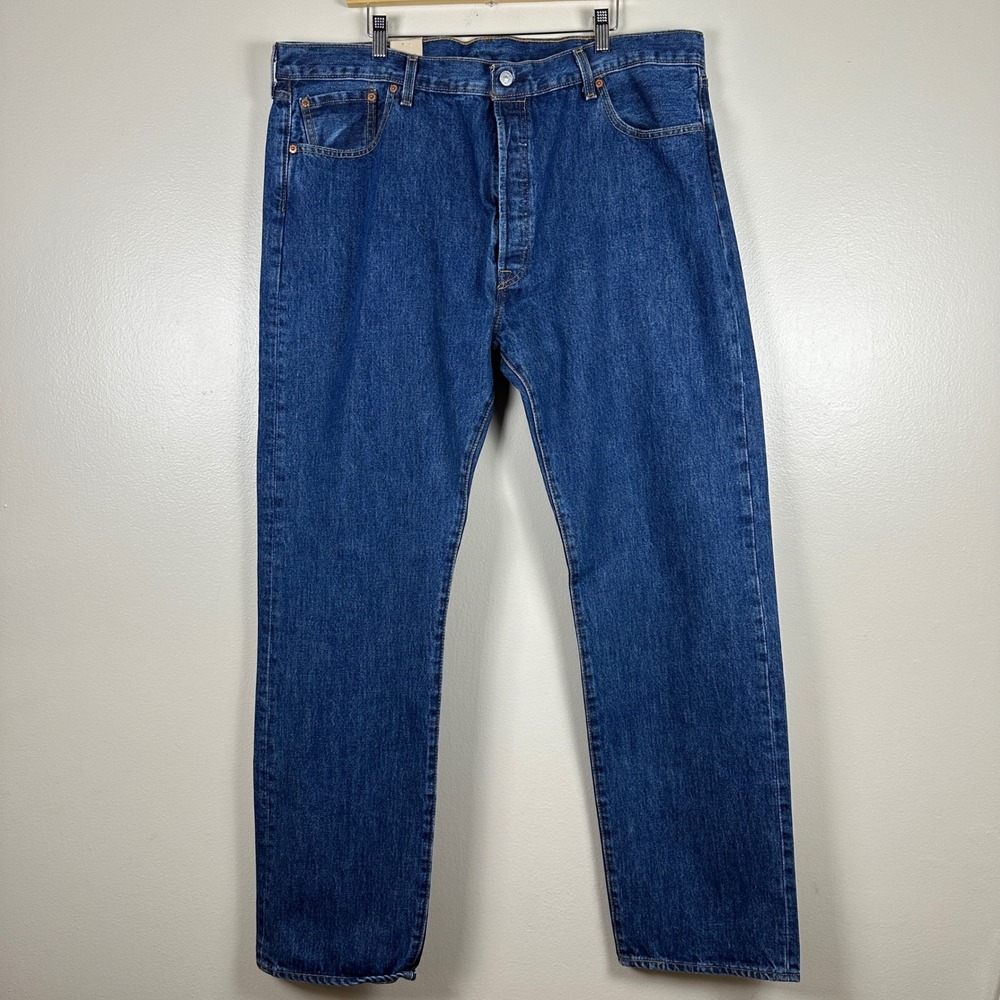 Levi's Men's 42x34 501 Original Fit Jeans Blue Straight Leg‎ Button Fly y2k NEW